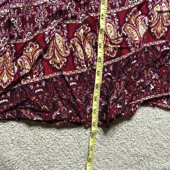 Le Salty Label Maxi Dress Boho Gypsy Button Front V Neckline Short Sleeves - Picture 5 of 10